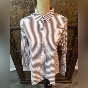 Trovata Birds of Paradise Striped Button-Up Shirt M